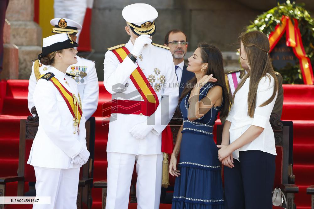 Royal Family Supports Princess Leonor at Flag Swearing Ceremony - Spain