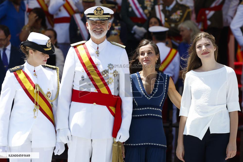 Royal Family Supports Princess Leonor at Flag Swearing Ceremony - Spain