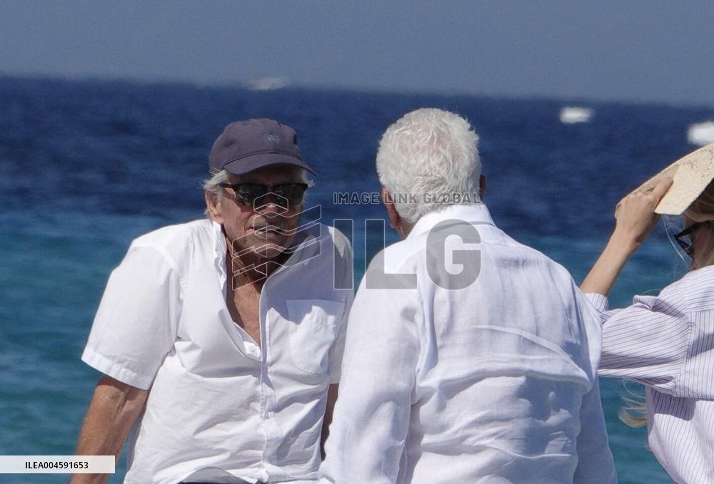 Michael Douglas at Club 55 - Saint-Tropez