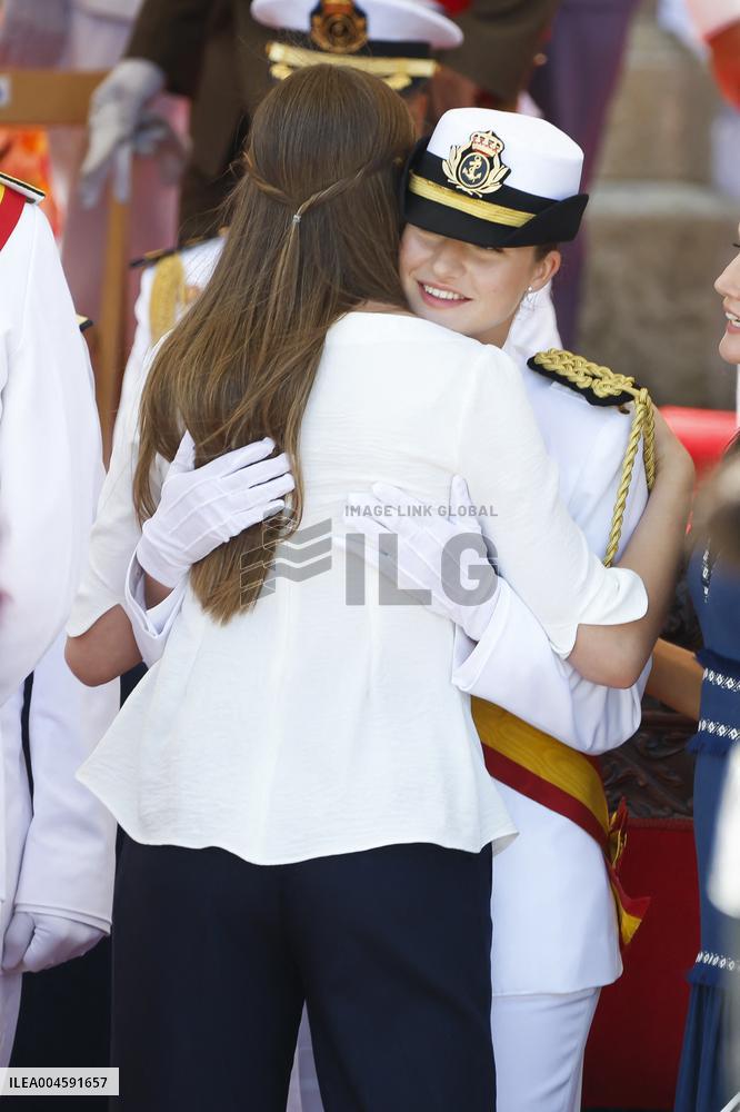 Royal Family Supports Princess Leonor at Flag Swearing Ceremony - Spain