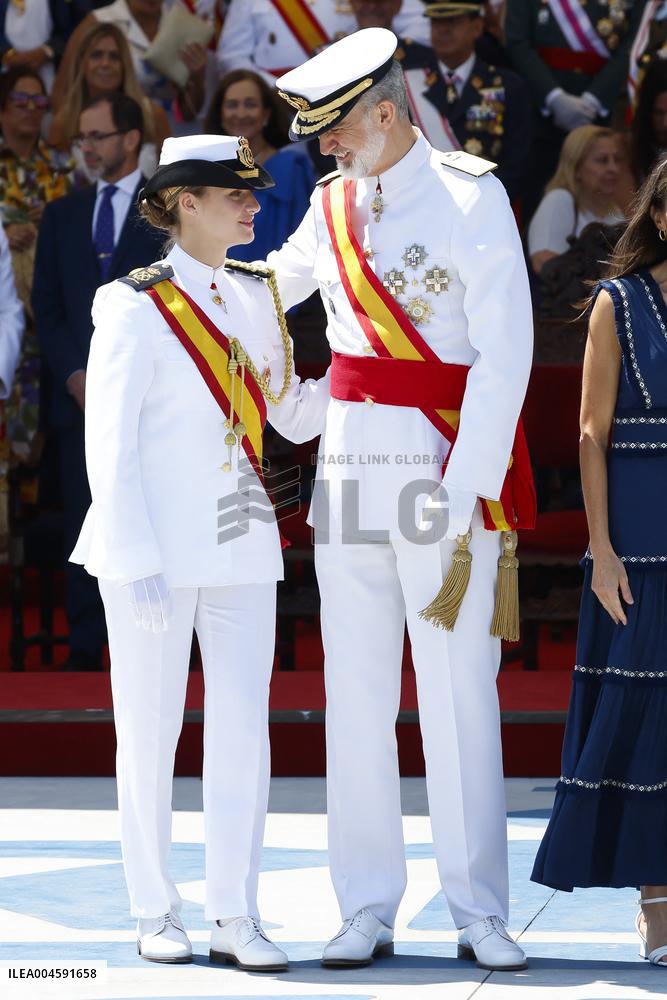Royal Family Supports Princess Leonor at Flag Swearing Ceremony - Spain