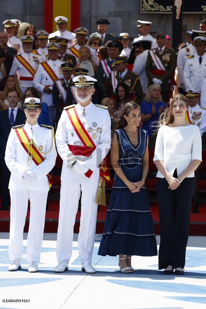 Royal Family Supports Princess Leonor at Flag Swearing Ceremony - Spain