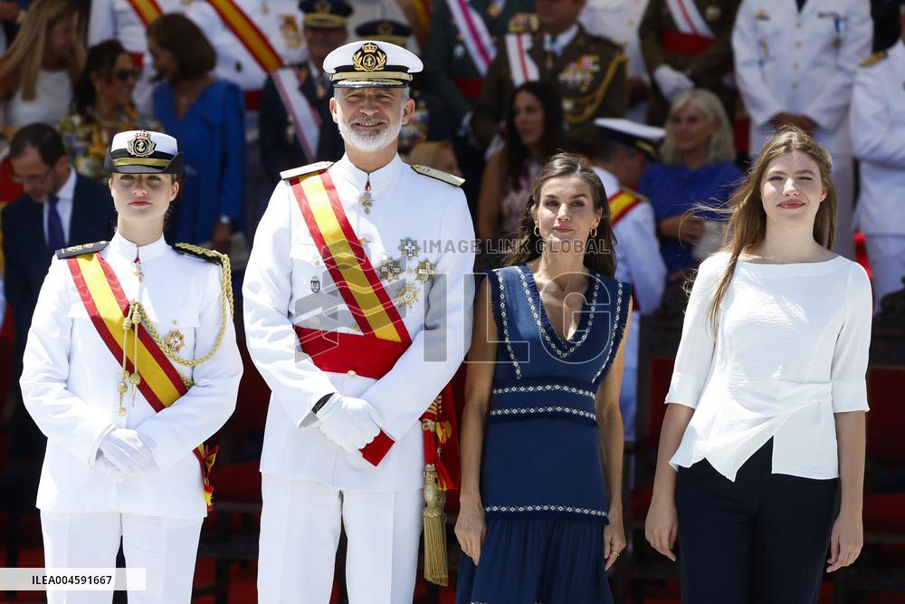 Royal Family Supports Princess Leonor at Flag Swearing Ceremony - Spain