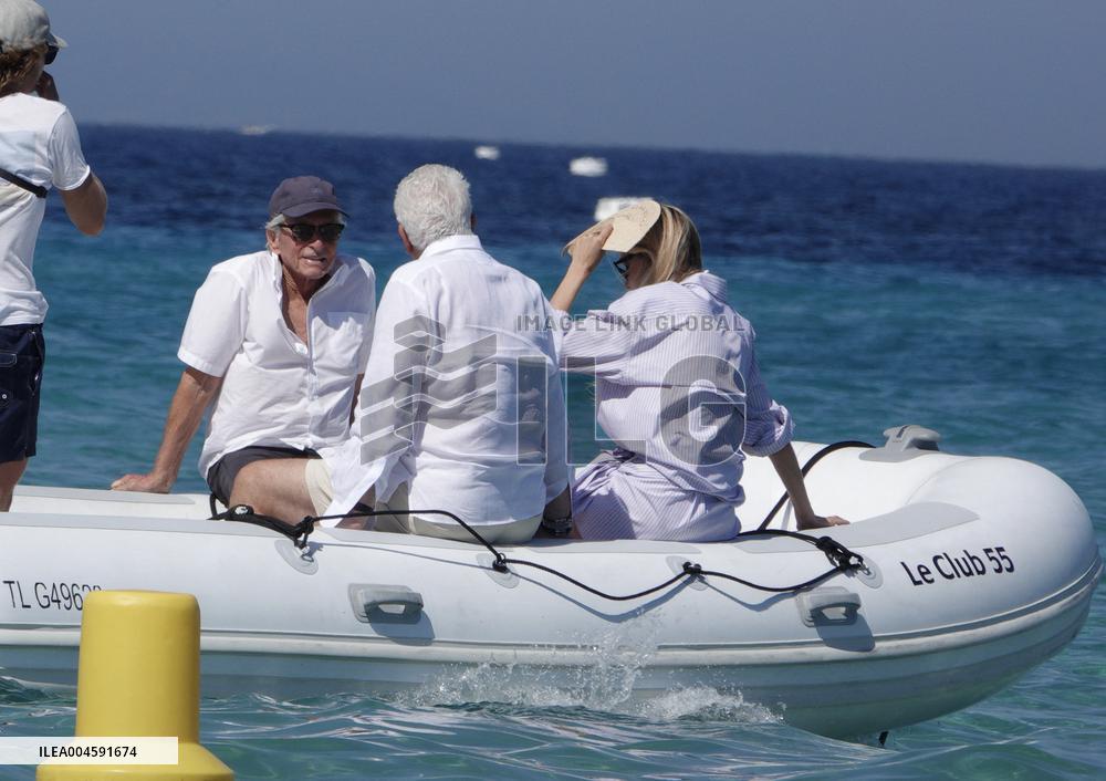 Michael Douglas at Club 55 - Saint-Tropez