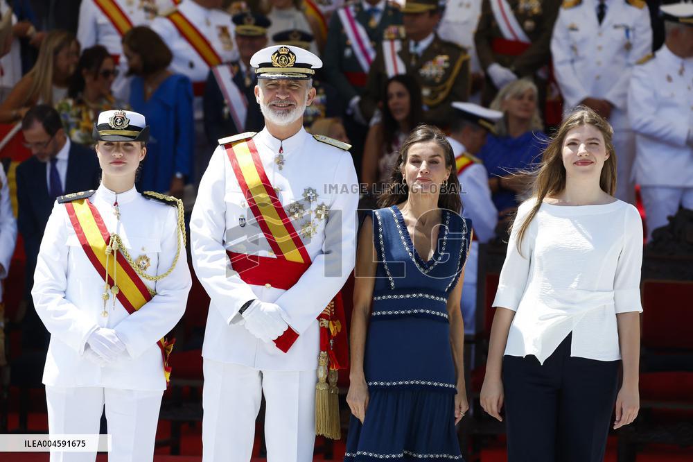 Royal Family Supports Princess Leonor at Flag Swearing Ceremony - Spain