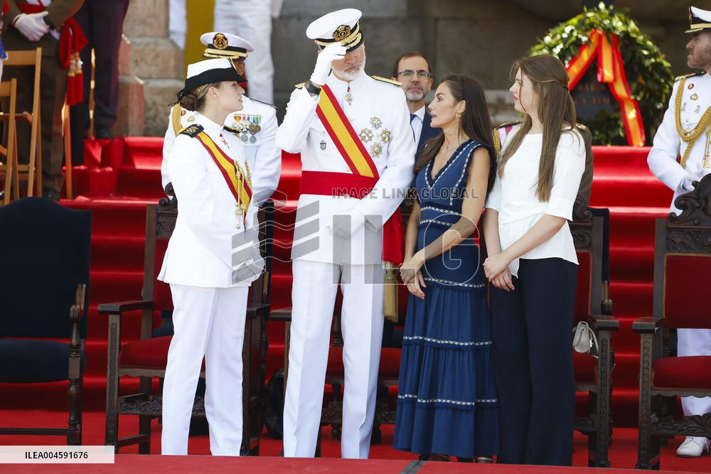 Royal Family Supports Princess Leonor at Flag Swearing Ceremony - Spain