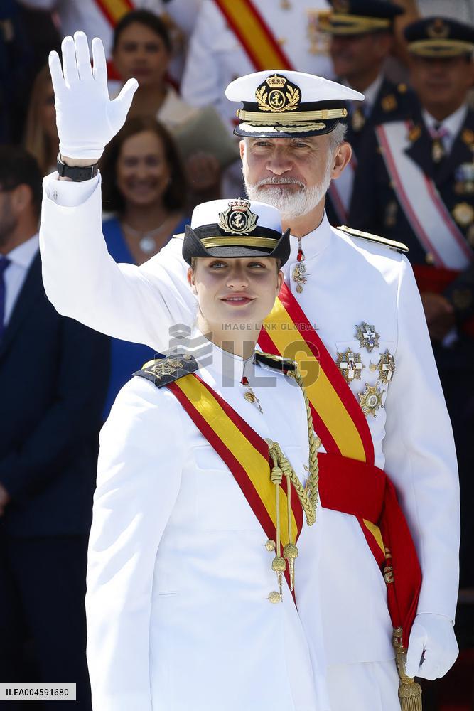 Royal Family Supports Princess Leonor at Flag Swearing Ceremony - Spain