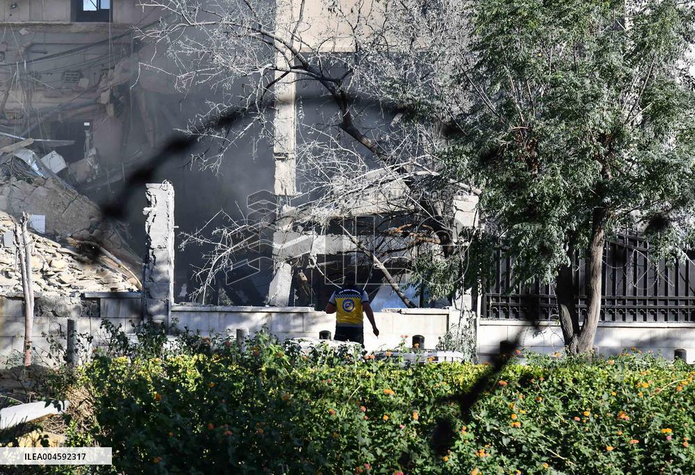 Syrian Army HQ Hit in Israeli Strikes - Damascus