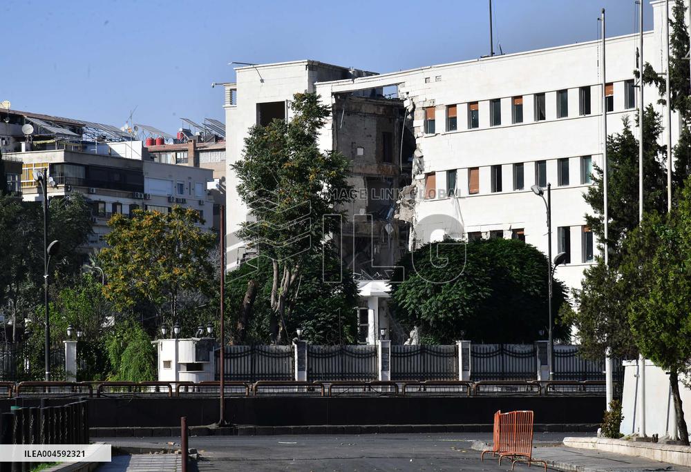 Syrian Army HQ Hit in Israeli Strikes - Damascus