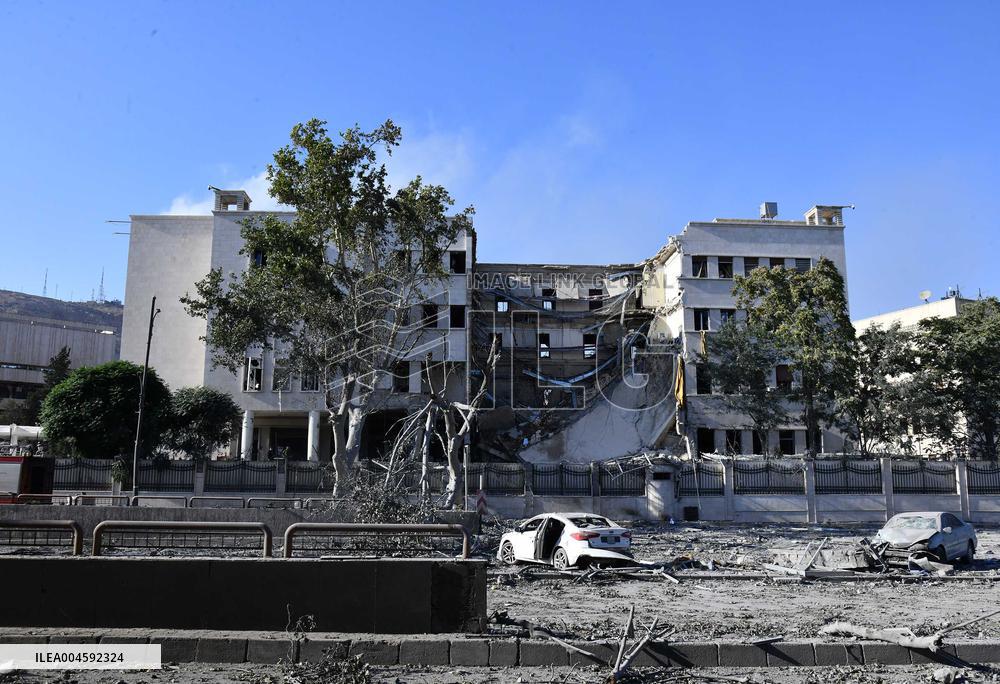 Syrian Army HQ Hit in Israeli Strikes - Damascus