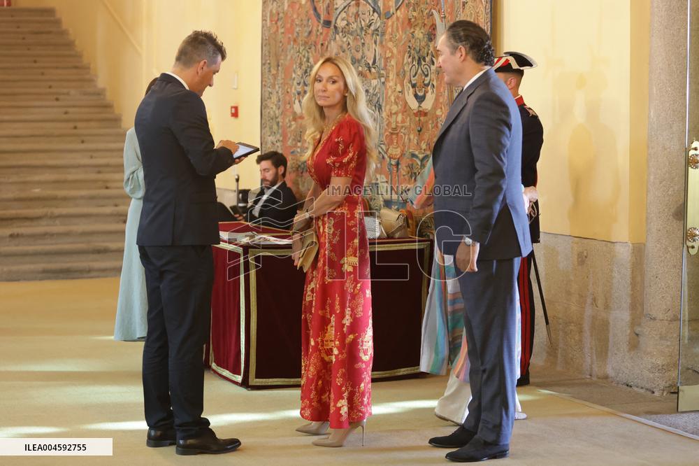 King and Queen of Spain Host Princess of Asturias Foundation Meeting - Madrid