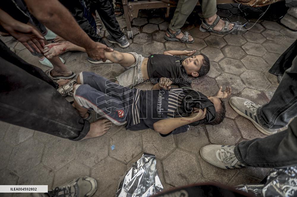 Israel Targets House in Gaza - Gaza City