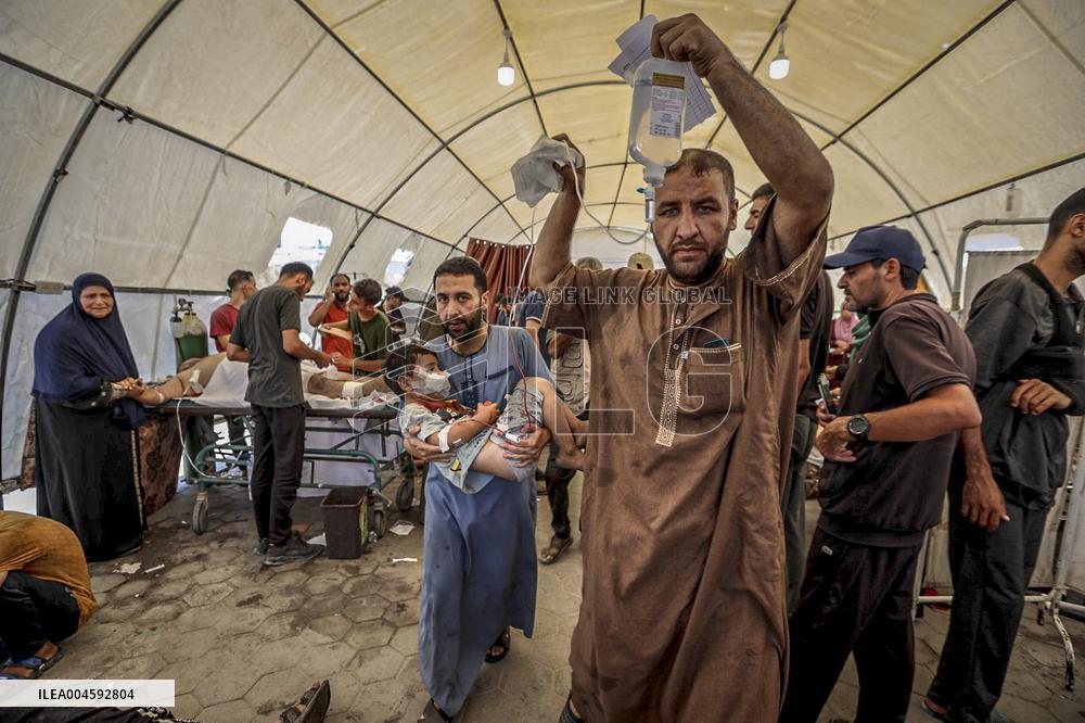 Israel Targets House in Gaza - Gaza City