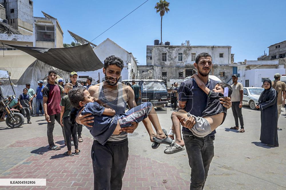 Israel Targets House in Gaza - Gaza City