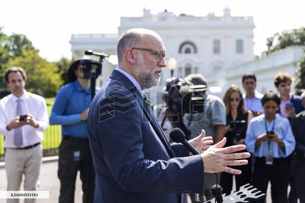 Director of the United States Office of Management and Budget (OMB) Russell Vought speaks at White House