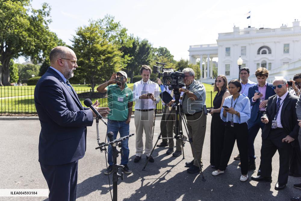 Director of the United States Office of Management and Budget (OMB) Russell Vought speaks at White House
