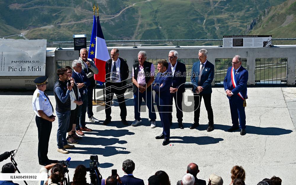 Macron At UNESCO Bid Presentation - Bagneres-de-Bigorre