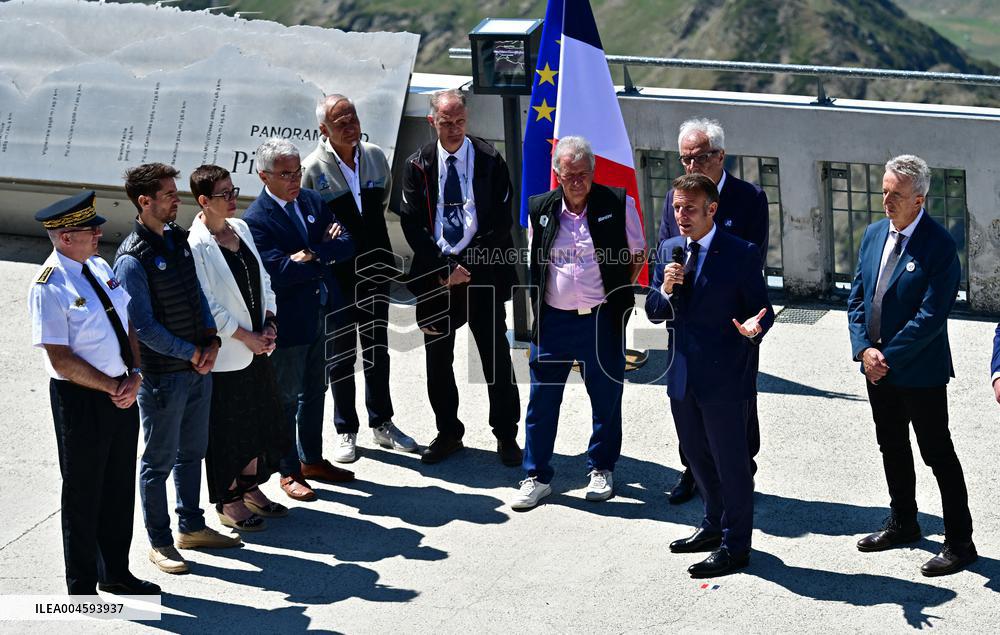 Macron At UNESCO Bid Presentation - Bagneres-de-Bigorre