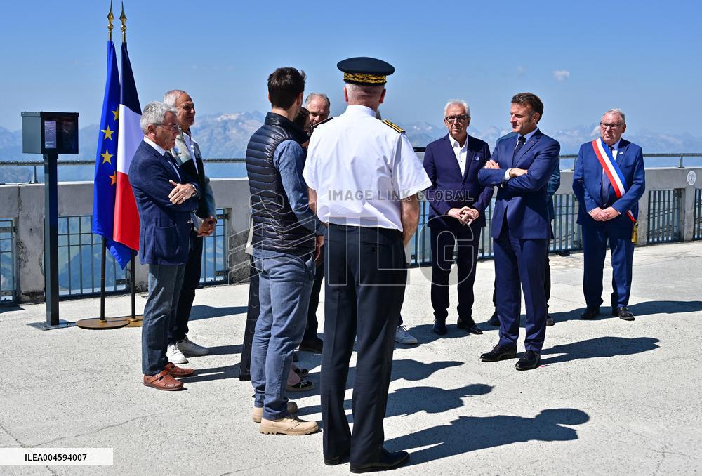 Macron At UNESCO Bid Presentation - Bagneres-de-Bigorre