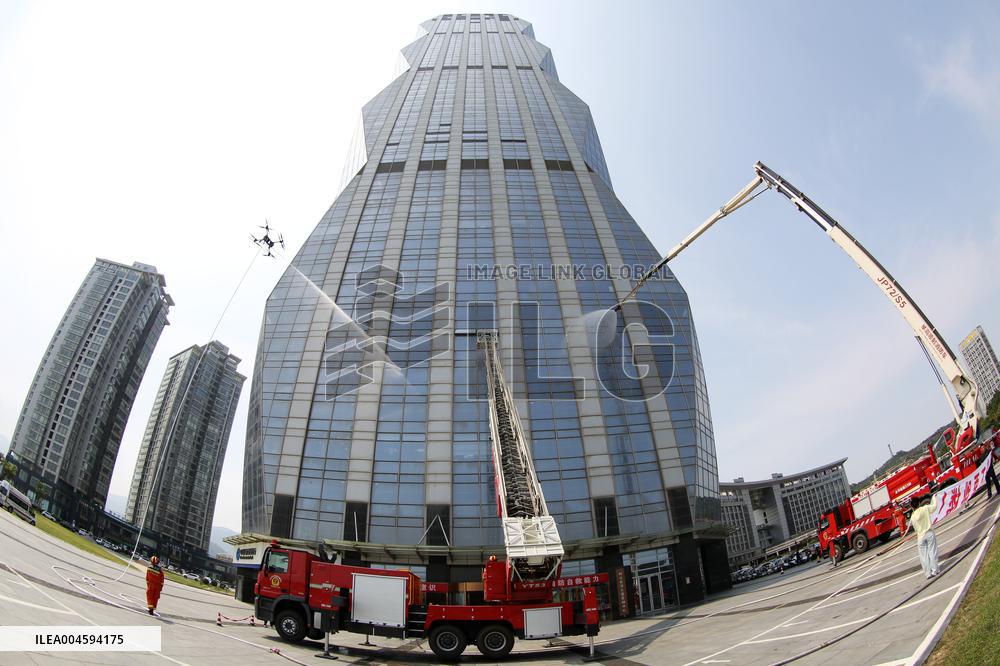 High-rise Building Fire Rescue Drill