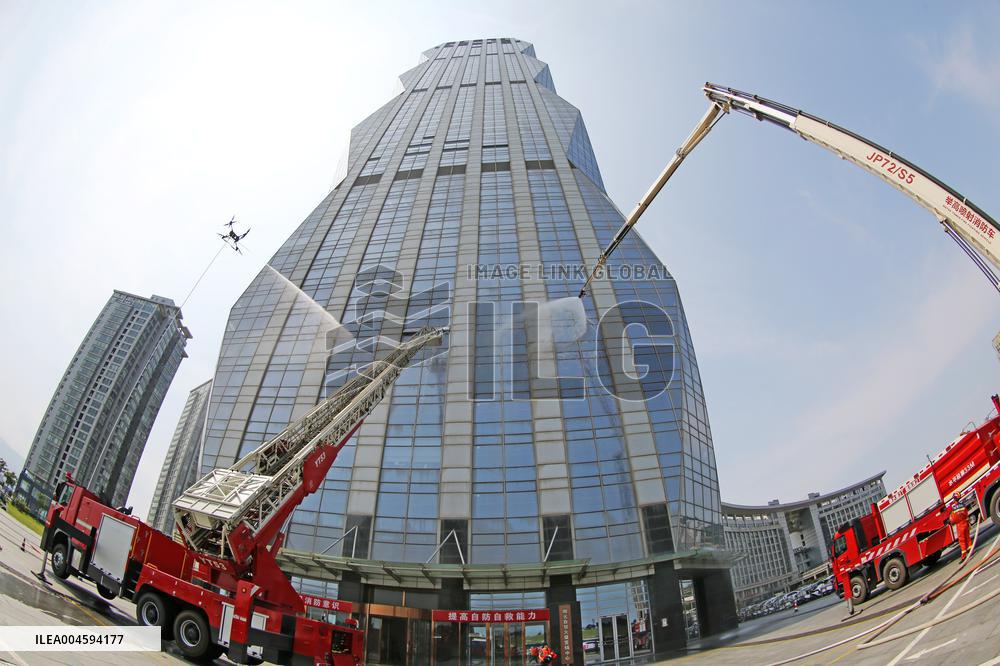 High-rise Building Fire Rescue Drill