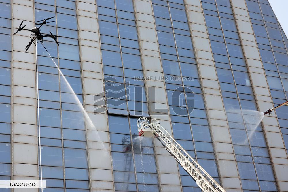 High-rise Building Fire Rescue Drill
