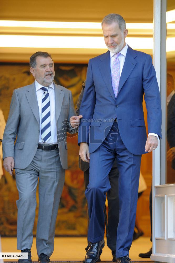 King Felipe Receives In Audience - Madrid