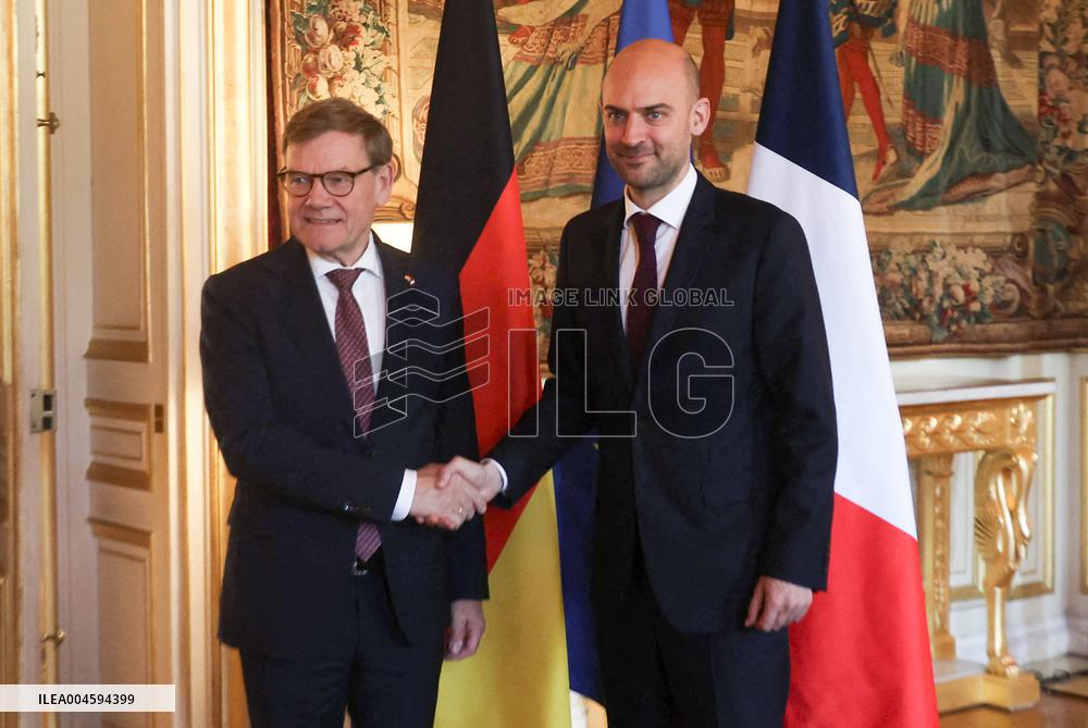 Jean-Noel Barrot Receives Johann Wadephul - Paris