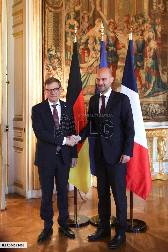 Jean-Noel Barrot Receives Johann Wadephul - Paris