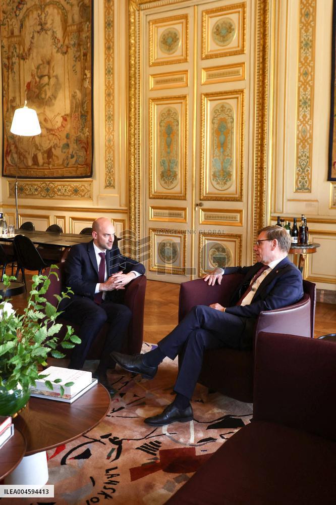 Jean-Noel Barrot Receives Johann Wadephul - Paris