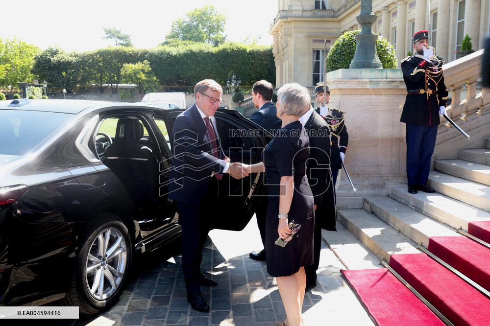 Jean-Noel Barrot Receives Johann Wadephul - Paris