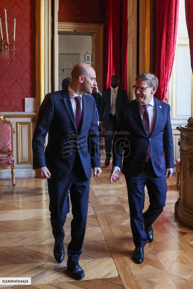 Jean-Noel Barrot Receives Johann Wadephul - Paris