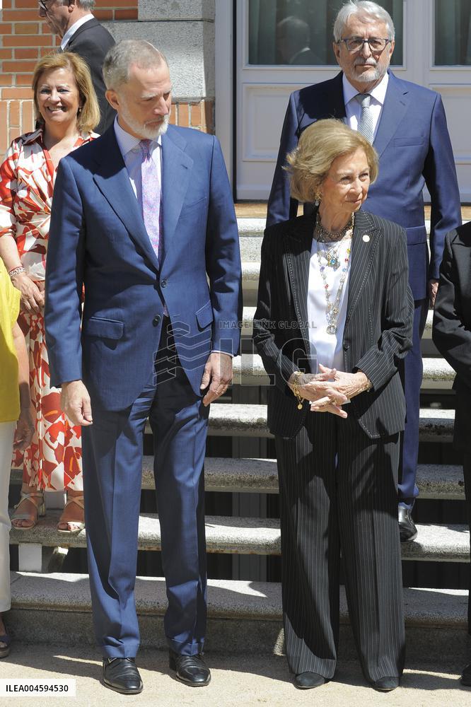 King Felipe And Queen Sofia Receives In Audience - Madrid