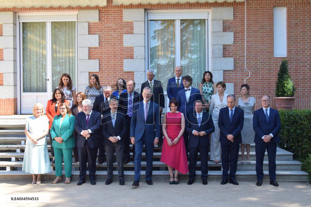 King Felipe And Queen Sofia Receives In Audience - Madrid