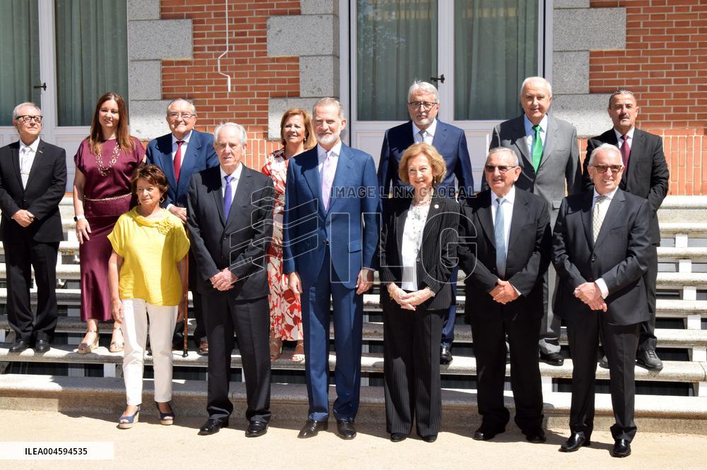King Felipe And Queen Sofia Receives In Audience - Madrid
