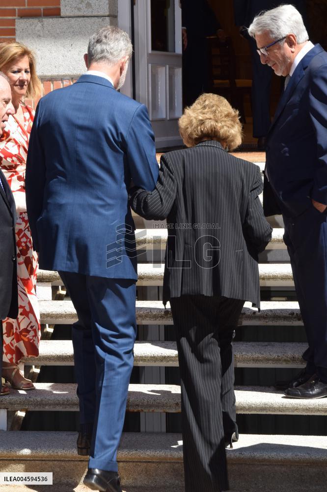 King Felipe And Queen Sofia Receives In Audience - Madrid