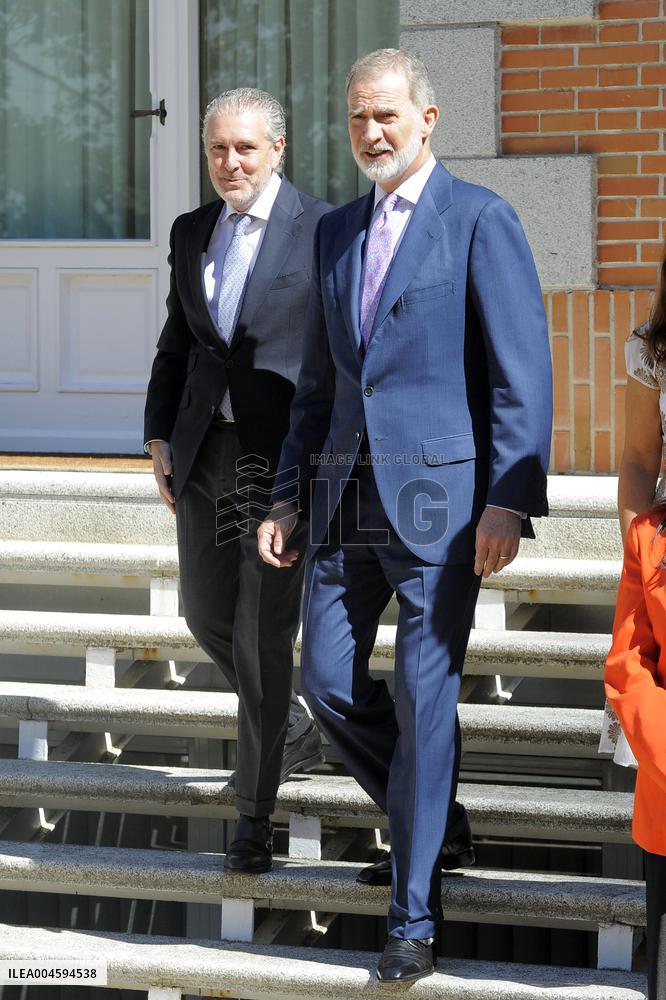 King Felipe And Queen Sofia Receives In Audience - Madrid