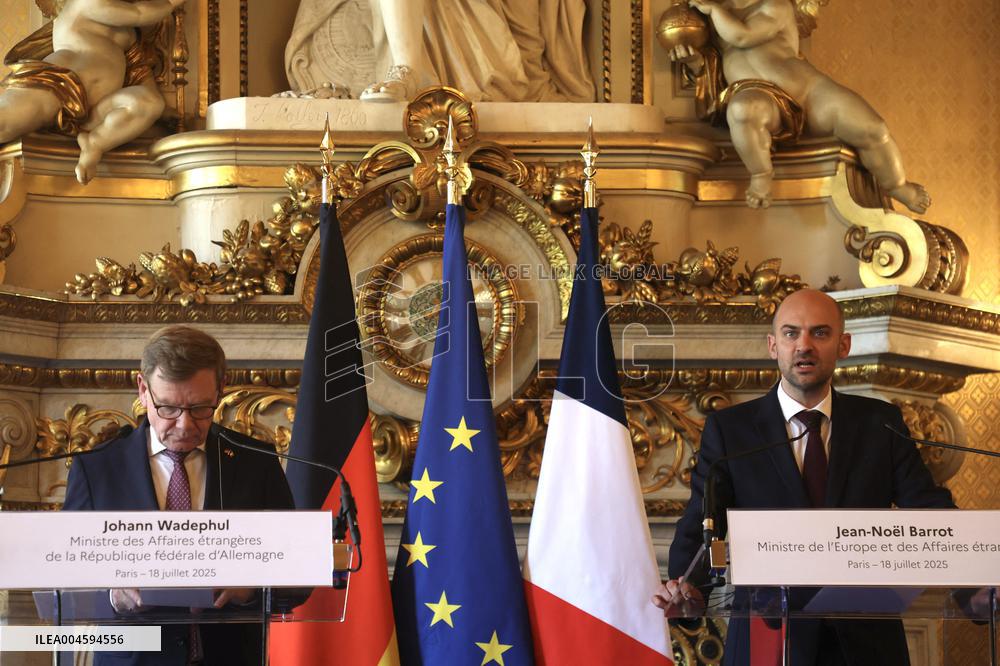 Wadephul and Barrot Hold Joint Press Conference - Paris