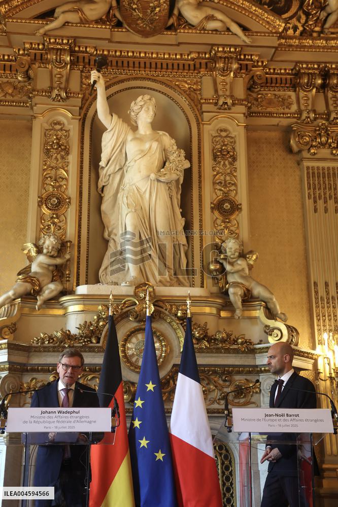 Wadephul and Barrot Hold Joint Press Conference - Paris