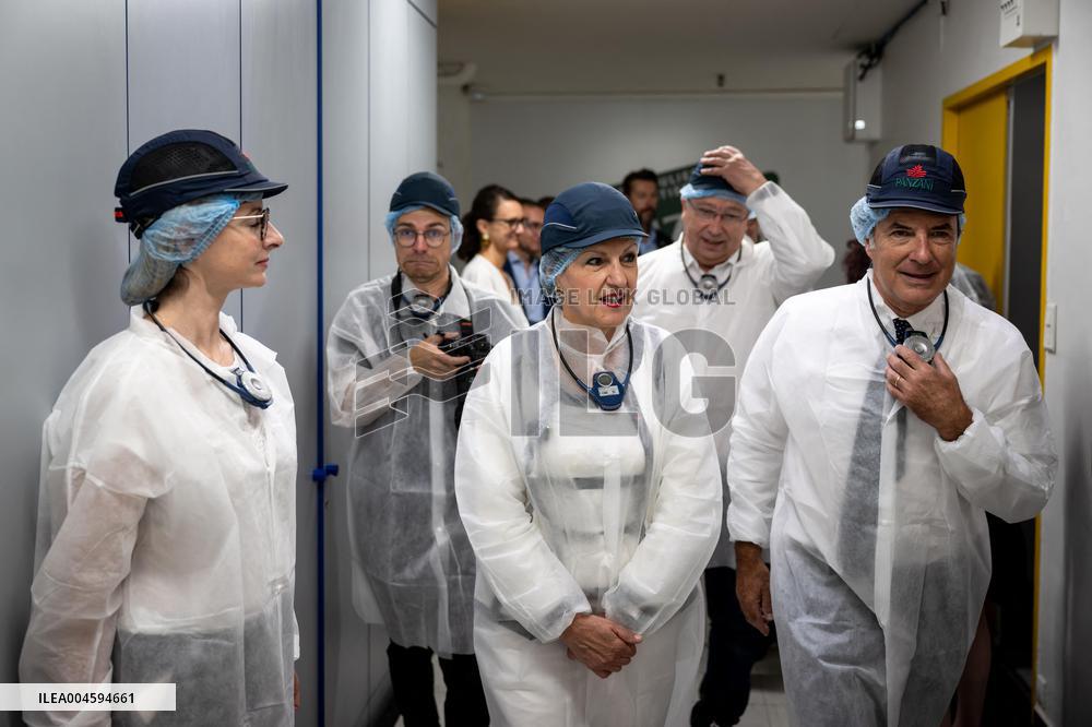 Annie Genevard Visits Panzani Plant - France