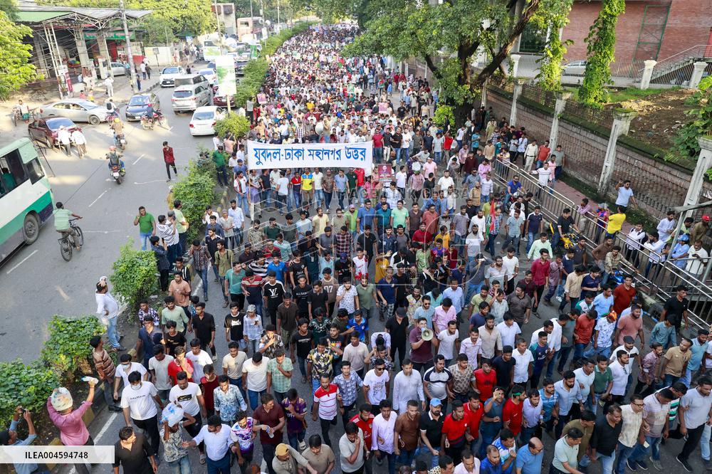 Jubo Dal Protests Law and Order Issues in Dhaka - Bangladesh