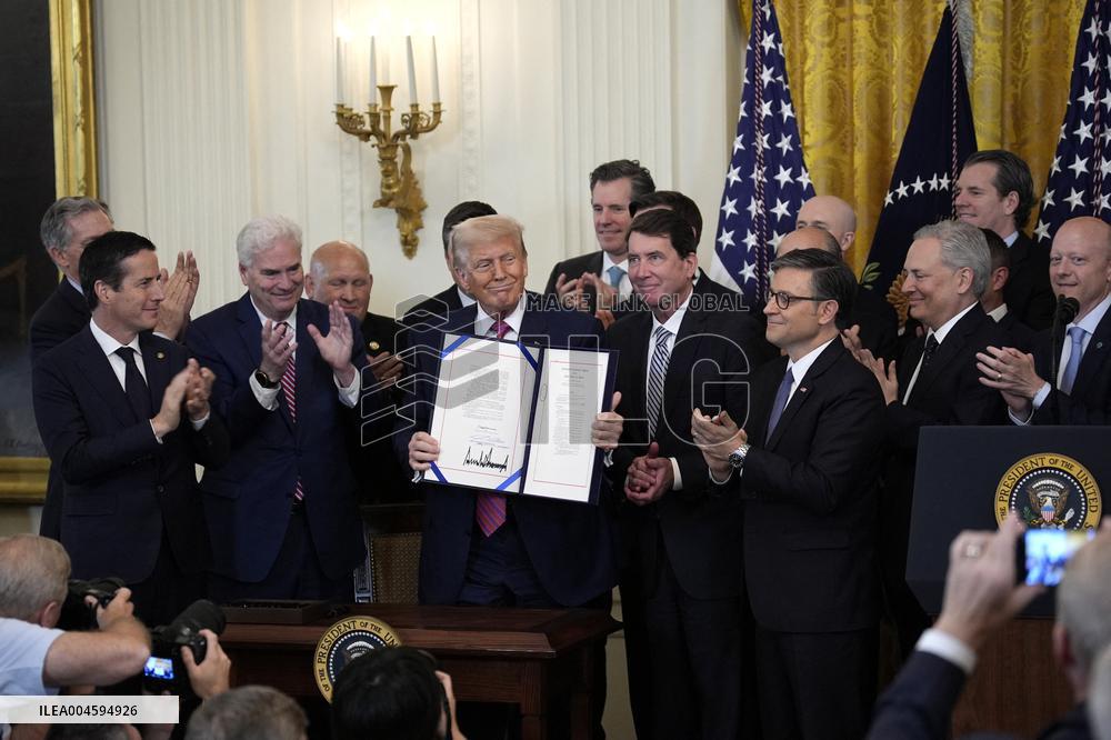 Donald Trump signs S.1582 GENIUS Act - Washington