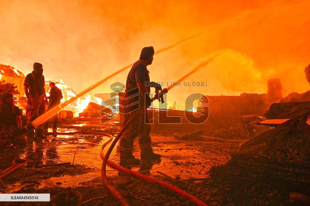 Warehouse Fire in Jahra Governorate - Kuwait