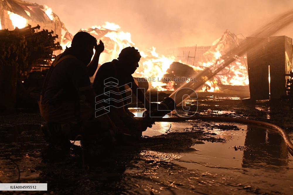 Warehouse Fire in Jahra Governorate - Kuwait