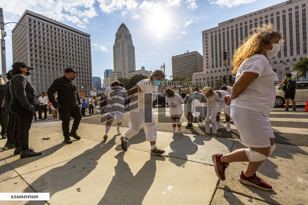 Anti-Ice Demonstration in Los Angeles - LA