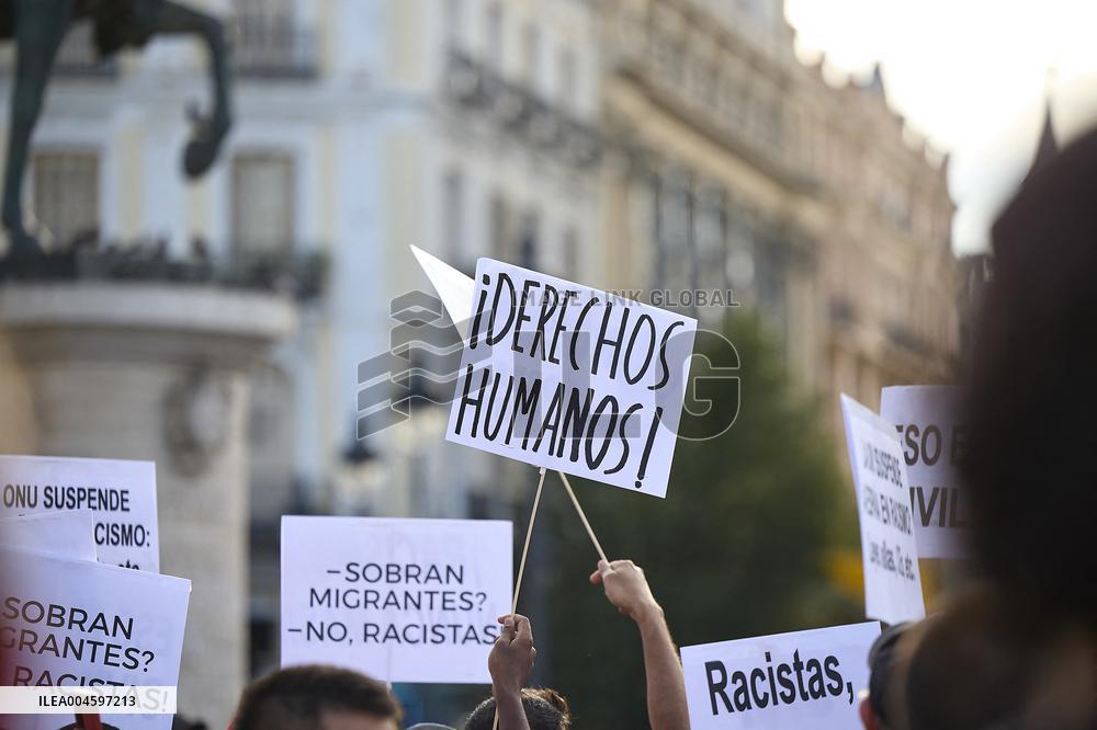 Demonstration in Madrid Against Xenophobia - Spain