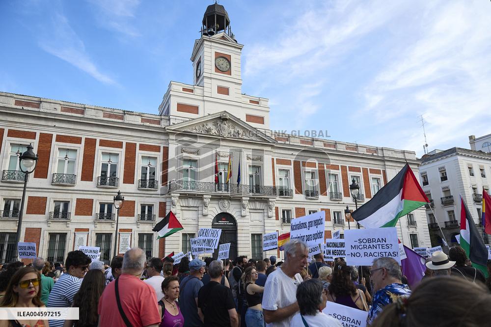 Demonstration in Madrid Against Xenophobia - Spain