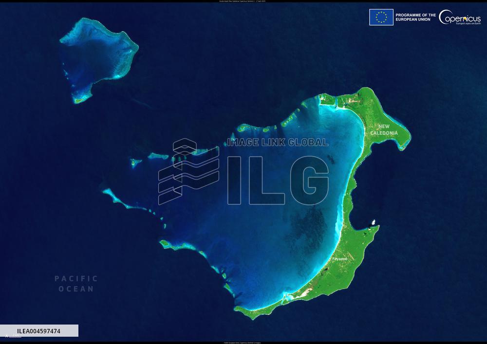 Satellite View of Ouvéa Island - New Caledonia