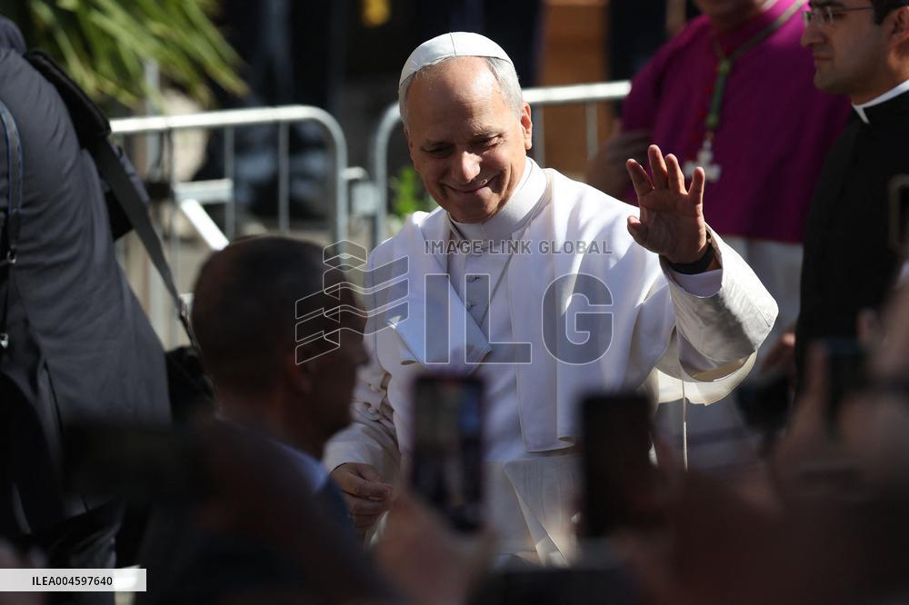 Pope Leo XIV Arrives in Albano - Italy