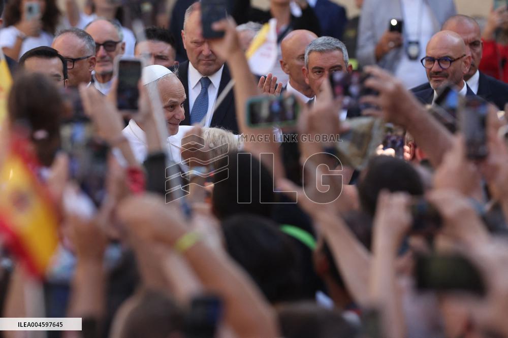 Pope Leo XIV Arrives in Albano - Italy
